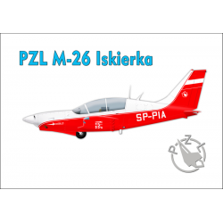 Magnes samolot PZL M-26 Iskierka